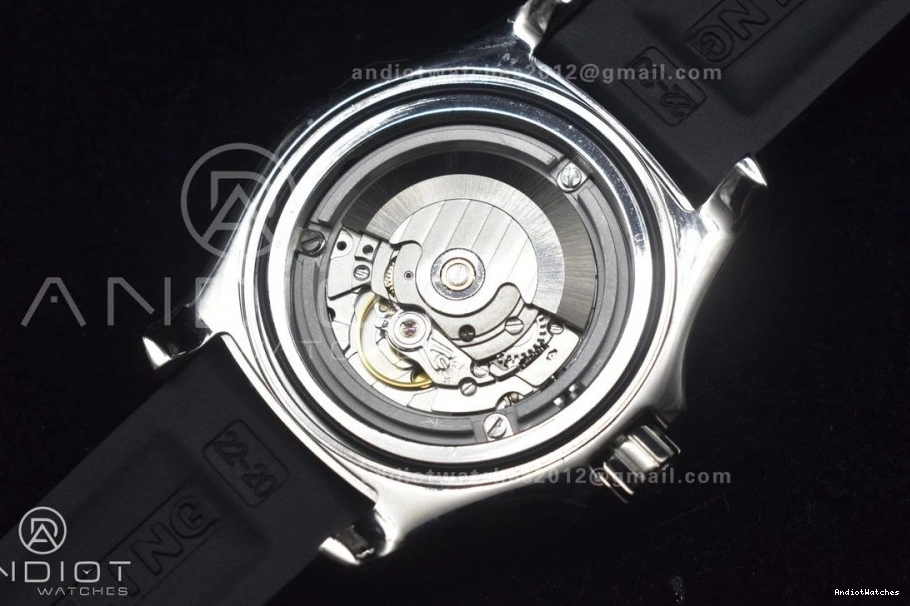 1:1 Rehaut Rubber Bezel Strap TF Best Edition with On Yellow Casual Black and Automatic Superocean 471 A Dial Black 44 1117